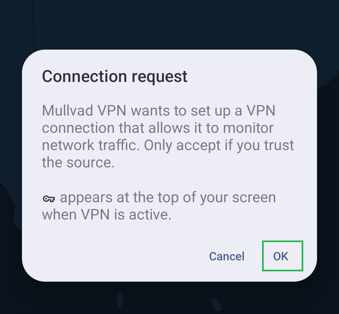 VPN connection request: OK