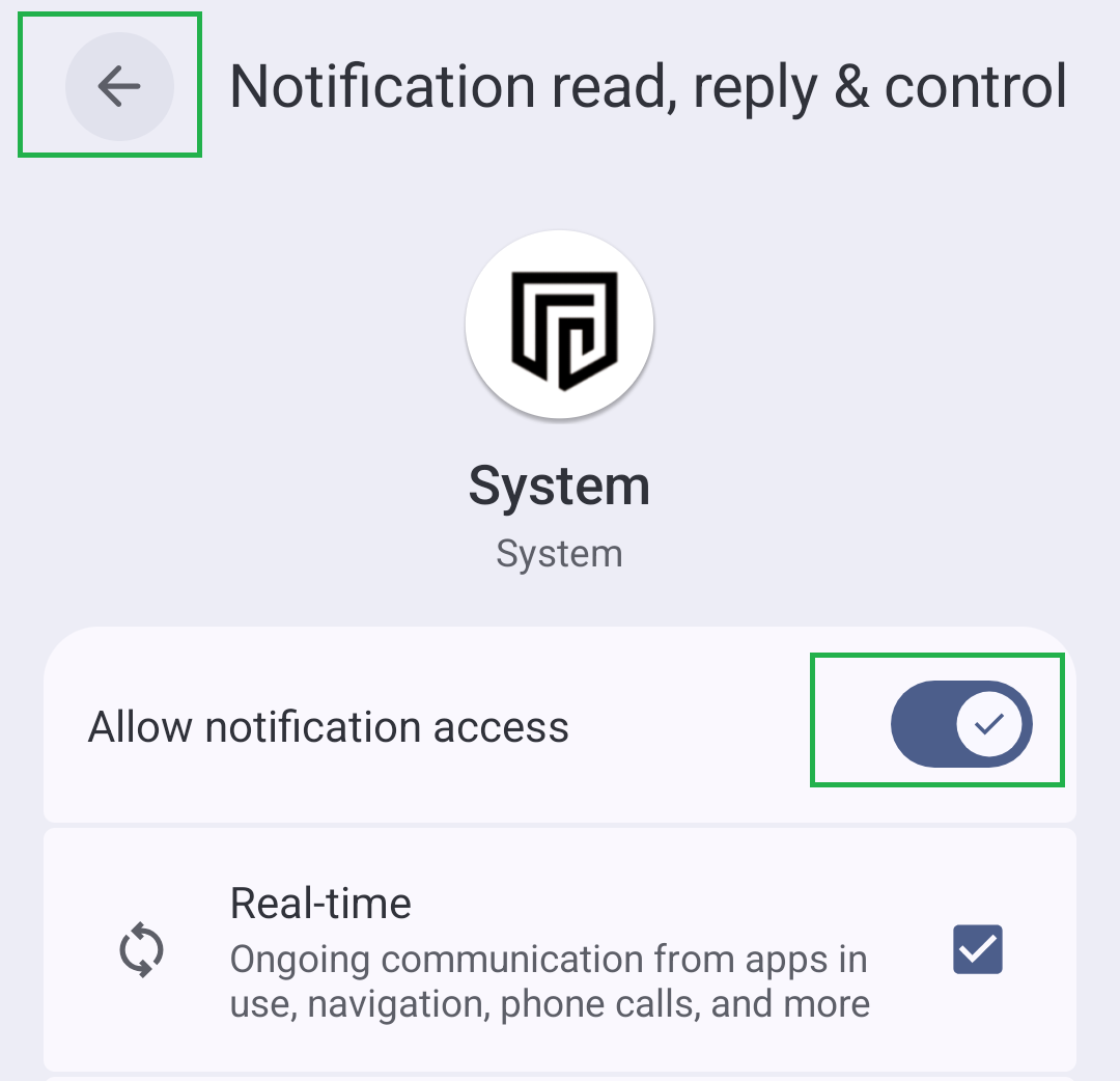 Notification permission, screen 2